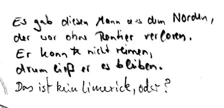  Versuch eines Limericks